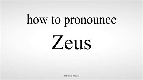 zeus pronunciation|how do you pronounce zeus.